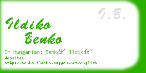 ildiko benko business card